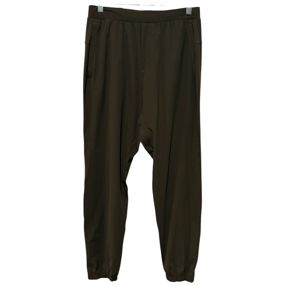 Lululemon Surge Jogger Pants Mens M Green Running Ankle Zip Performance LM5956S